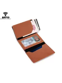 Ví đựng thẻ RFID cho nam nữ Ví Airtag Ví đựng thẻ tín dụng Túi đựng tiền Ví mỏng tương thích với Apple AirTags Tracker Air Tag Quà tặng hàng ngày, nam giới, quà tặng cho bạn trai/cha (Nâu) - màu nâu - Xem 9