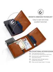 Ví đựng thẻ RFID cho nam nữ Ví Airtag Ví đựng thẻ tín dụng Túi đựng tiền Ví mỏng tương thích với Apple AirTags Tracker Air Tag Quà tặng hàng ngày, nam giới, quà tặng cho bạn trai/cha (Nâu) - màu nâu - Xem 6