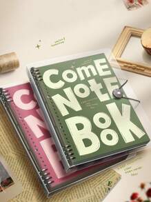 B5活頁筆記本帶可拆卸套夾,,完美辦公,,寫作, - 橄欖綠 - 查看 1