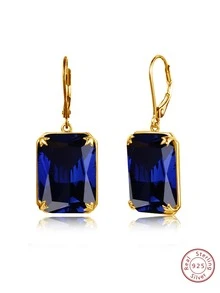 3 cái/bộ Đúng mốt , Linh hoạt , Tối giản 13*18MM Màu xanh lá Khối Zirconia  Đá sinh Cắt Dài Hình chữ nhật Hình dạng Sri Lanka Xanh Sợi tổng hợp Ngọc bích Đá sinh Lấy cảm hứng Đồ trang sức Vòng cổ/Hoa tai , 925 sterling bạc 18K Mạ vàng , Ngày kỷ niệm Quà Tặng Đính Hôn Đối với phụ nữ Buổi tiệc Cô dâu Bộ , Dây chuyền Chiều dài Inch , Có thể điều chỉnh 16-18 Inch - Xanh đậm - Xem 9