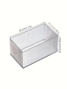 透明条纹收纳盒，适用于化妆品、珠宝和文具装饰秋季装饰节日装饰房间装饰家居装饰秋季装饰卧室装饰 - 無色 - 查看 7