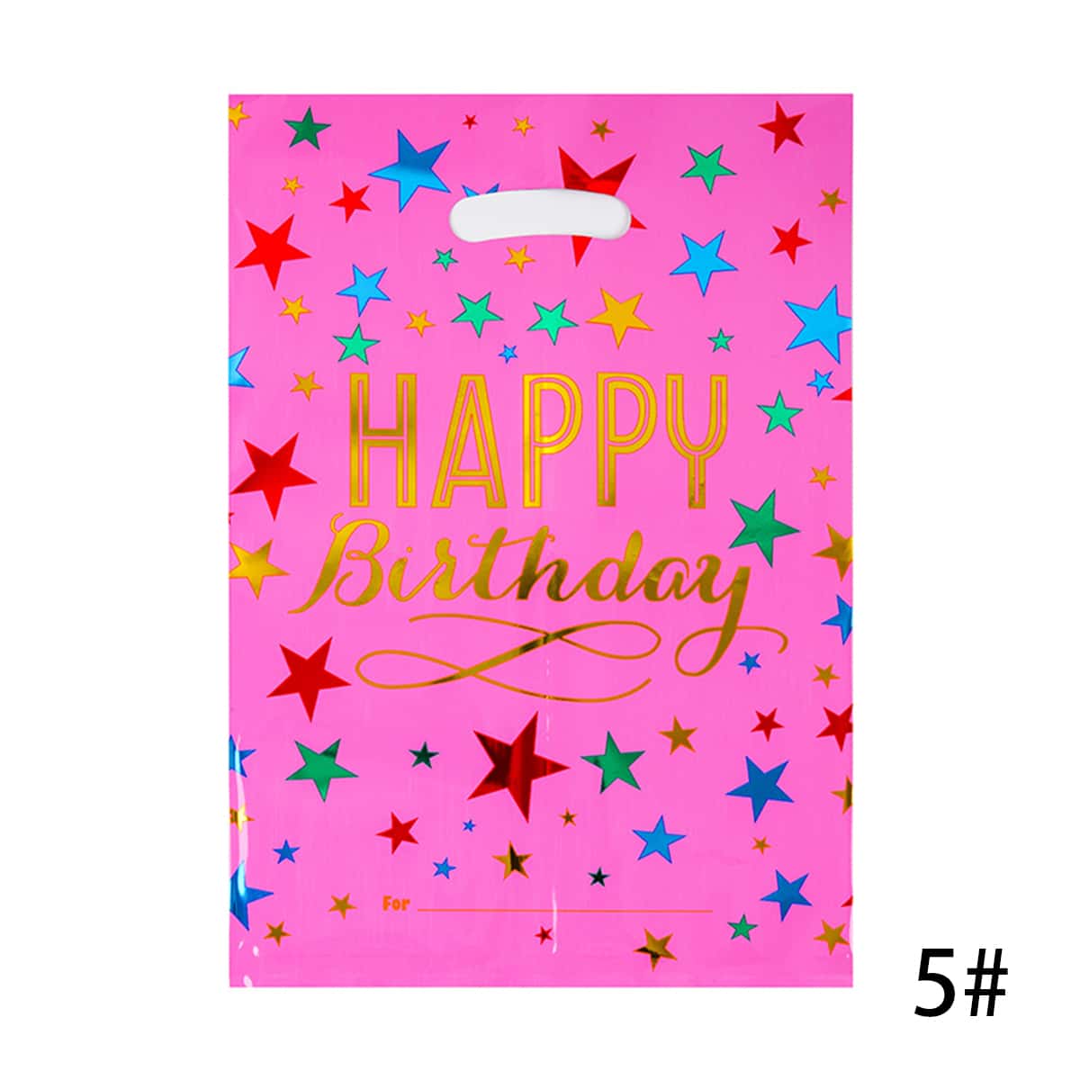 10pcs Aluminum Foil Gift Bags Star Print Party Favor Bags Candy Bags