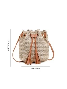 Bolsos cruzados de mujer Liso - Beis - Ver 2