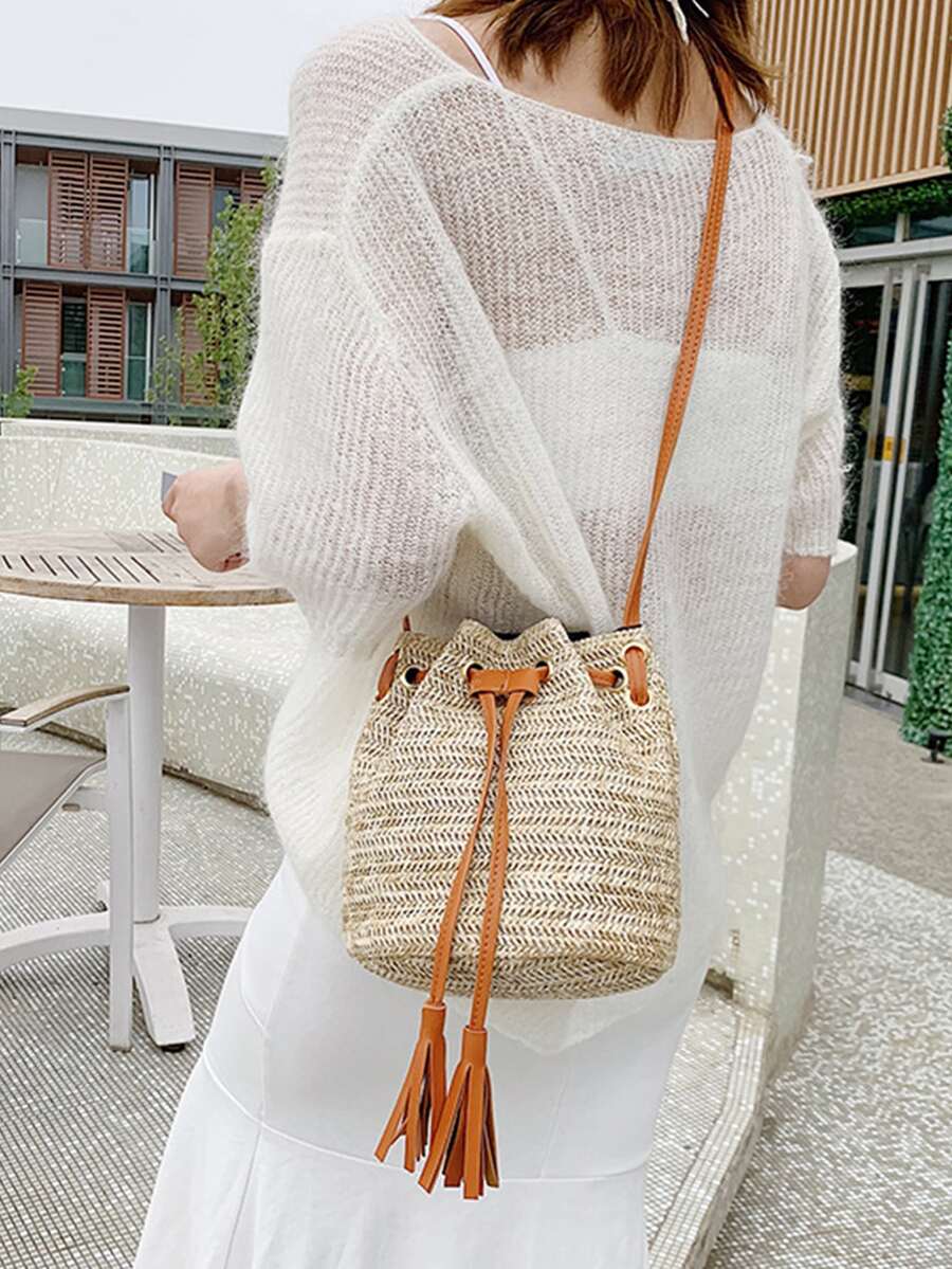 Bolsos cruzados de mujer Liso - Beis - Ver 1