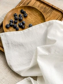 1pc/6pcs/10pcs White Linen Solid Color Napkin For Wedding, Holiday, Party Decoration - White - View 4