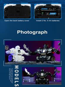 1 Pc Robot De Batalla Inteligente Con Control Remoto, Robot De Lucha Competitivo, Divertido Juguete Interactivo Para Niños - Blanco - Ver 3