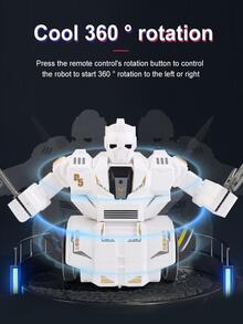 1 Pc Robot De Batalla Inteligente Con Control Remoto, Robot De Lucha Competitivo, Divertido Juguete Interactivo Para Niños - Blanco - Ver 2