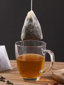 100pcs Non-woven Drawstring Tea Bags Disposable Teabags/herb Bags/ Soup Bags For Seasoning Cooking Kitchen Tool - White - View 6