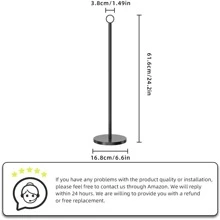 Toilet Paper Holder (With Reserve Function), Freestanding Stainless Steel Toilet Paper Storage Rack, Suitable For Holding Spare Rolls In Bathroom And Toilet, Home Stuff, Table, Home Decorations, Home Organization And Storage, Room Decor Bedroom, Kitchen Tools, Organizer Kitchen, Travel, Holiday, Napkin Holder, Festival Family Gathering, For Home Kitchen Bedroom Living Room Dining Room, Home Decoration Accessories, Decorative Box, Women Wedding Gift, Summer Travel Holiday Festival Must-Have - Black - View 2