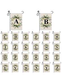 1入組,植物花卉亚麻双面花园旗帜（12英寸*18英寸/30厘米*45厘米）,家居裝飾,戶外裝飾,院子裝飾,花園裝飾（不帶金屬支架） - 彩色 - 查看 1