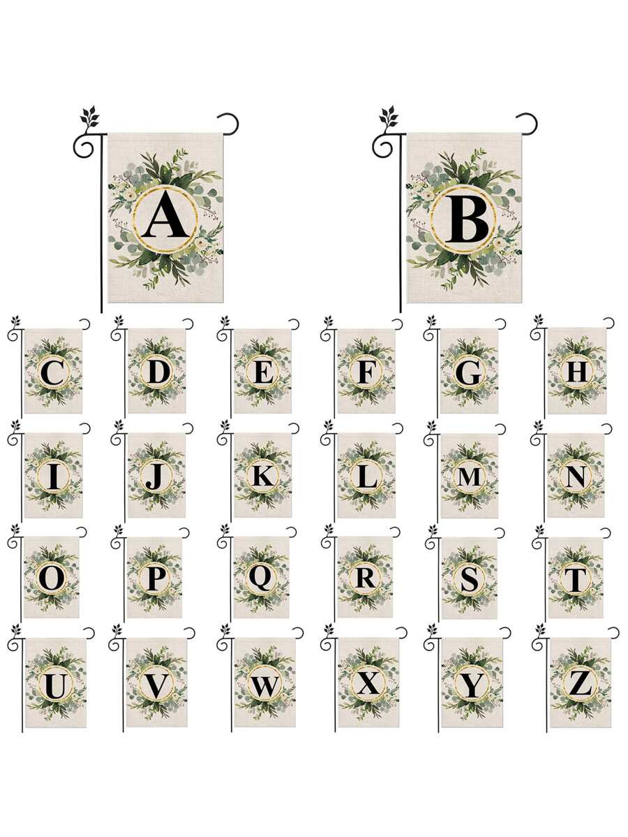 1入組,植物花卉亚麻双面花园旗帜（12英寸*18英寸/30厘米*45厘米）,家居裝飾,戶外裝飾,院子裝飾,花園裝飾（不帶金屬支架） - 彩色 - 查看 1