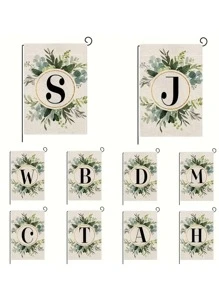 1入組,植物花卉亚麻双面花园旗帜（12英寸*18英寸/30厘米*45厘米）,家居裝飾,戶外裝飾,院子裝飾,花園裝飾（不帶金屬支架） - 彩色 - 查看 2