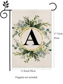 1入組,植物花卉亚麻双面花园旗帜（12英寸*18英寸/30厘米*45厘米）,家居裝飾,戶外裝飾,院子裝飾,花園裝飾（不帶金屬支架） - 彩色 - 查看 4