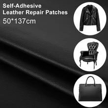 Leather Repair Patch Tape Kit Black/Beige, 20 x 54 inch, Repair Patch Self Adhesive Waterproof, DIY Large Leather Patches for Sofa, Chair, Car Seat, Couches, Furniture, Kitchen Cabinets, Wall - 米白色 - 查看 4