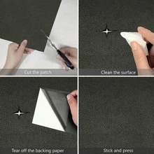 Leather Repair Patch Tape Kit Black/Beige, 20 x 54 inch, Repair Patch Self Adhesive Waterproof, DIY Large Leather Patches for Sofa, Chair, Car Seat, Couches, Furniture, Kitchen Cabinets, Wall - 米白色 - 查看 8