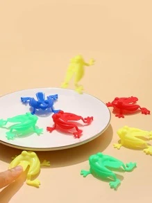 10pcs Solid Color Plastic Jumping Frogs Toy - Multicolor - View 5
