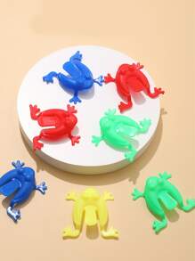10pcs Solid Color Plastic Jumping Frogs Toy - Multicolor - View 6