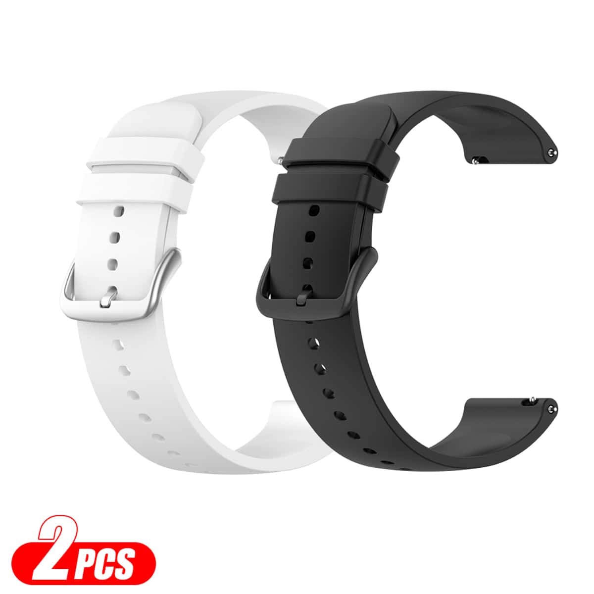 2入組男女運動款柔軟矽膠手錶錶帶，適用於華米20mm 22mm手錶錶帶，可更換的繫帶適用於華米Galaxy Watch 3 41mm/42mm, Huami Amazfit GTS 2/2E/2 Mini
