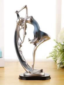 1pc Nordic Style Creative Home Decor Elegant Dancing Girl Artwork For Modern Simple Living Room TV Cabinet Decoration - Multicolor - View 2