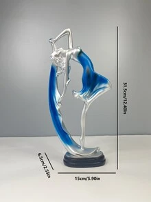 1pc Nordic Style Creative Home Decor Elegant Dancing Girl Artwork For Modern Simple Living Room TV Cabinet Decoration - Multicolor - View 3