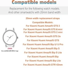 2入組男女運動款柔軟矽膠手錶錶帶，適用於華米20mm 22mm手錶錶帶，可更換的繫帶適用於華米Galaxy Watch 3 41mm/42mm, Huami Amazfit GTS 2/2E/2 Mini - 彩色 - 查看 10