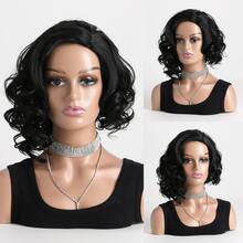 短卷鬆波頭合成女士假髮,人髮高溫線耐熱假髮,cosplay頭飾萬聖節服裝配件假髮,日常使用