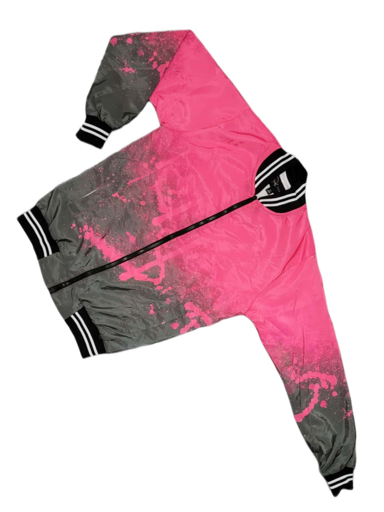 Lined Windbreaker Jacket - Hot Pink - View 1