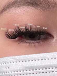 DIY Eyelash Extensions 60 Clusters 10mm Manga Lashes Volume Individual Eyelashes Extensions Lash Clusters DIY At Home - Black - View 5