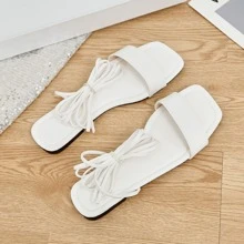 Women's Flat Sandals With Left And Right Strap, Summer