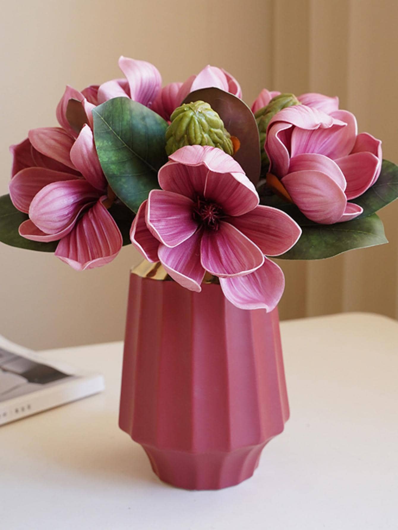 Artificial Orchid Flowers  Fake Orchids For Home Office Wedding Table Centerpiece For Wedding Decoration, Valentine'S Day Decor, Birthday Decor, Anniversary Decor, Holiday Decor, Graduation Decoration, Party Decor Supplies - Mauve Purple - View 1