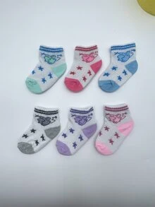 6 pares de calcetines infantiles de ratón de dibujos animados lindos - Multicolor - Ver 2