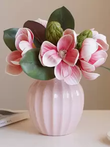 Artificial Orchid Flowers  Fake Orchids For Home Office Wedding Table Centerpiece For Wedding Decoration, Valentine'S Day Decor, Birthday Decor, Anniversary Decor, Holiday Decor, Graduation Decoration, Party Decor Supplies - 粉色 - 查看 1