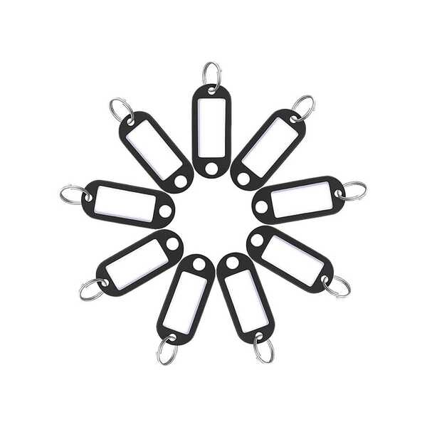 10pcs Plastic Key Tags With Numbers For Labeling Keychains & Keyrings