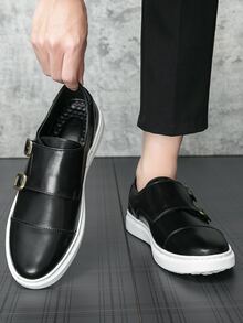 Men's Formal Patent Leather Dress Shoes - Black - View 4