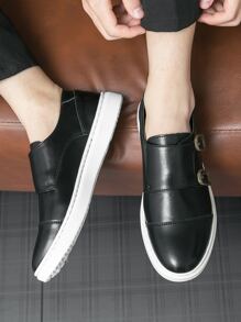 Men's Formal Patent Leather Dress Shoes - Black - View 1