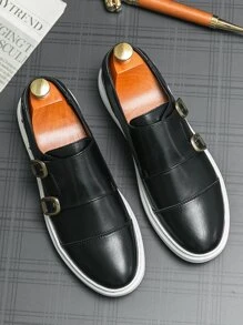 Men's Formal Patent Leather Dress Shoes - Black - View 5