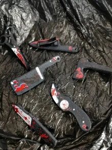 6个装仿真武器造型发夹女款发夹深色亚克力发夹 Y2k 万圣节 - 彩色 - 查看 2