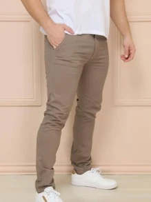 Men Jeans - 摩卡棕 - 查看 5