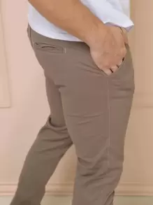 Men Jeans - 摩卡棕 - 查看 1