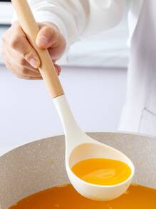 3入組不粘炊具套裝包括鍋鏟和長柄勺,廚房用具 - 白色 - 查看 2