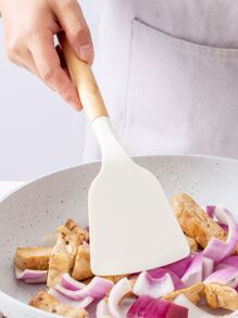 3入組不粘炊具套裝包括鍋鏟和長柄勺,廚房用具 - 白色 - 查看 4