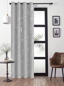 1 Miếng Hoa văn đá cẩm thạch Rèm chắn , Phong cách hiện đại Polyester Chất xơ In Cửa sổ Sự điều trị Đối với Phòng khách Nhà  Đồ trang trí - xám bạc - Xem 9