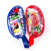 1套裝車縫編織配件縫紉盒多功能塑膠手掌套裝針織工具家用的針線包隨機 - 彩色 - 查看 3