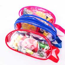 1套裝車縫編織配件縫紉盒多功能塑膠手掌套裝針織工具家用的針線包隨機 - 彩色 - 查看 1