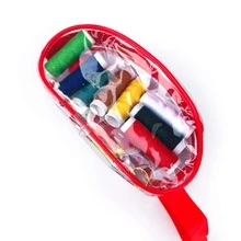 1套裝車縫編織配件縫紉盒多功能塑膠手掌套裝針織工具家用的針線包隨機 - 彩色 - 查看 2