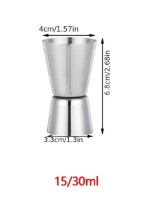 1 pièce Épais En Acier Inoxydable Jigger , Double Extrémité Tasse À Mesurer , Tasse D'once Pour Barre Utiliser