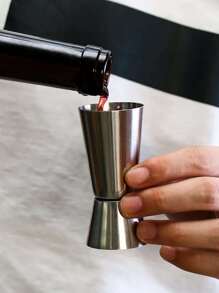 1 pièce Épais En Acier Inoxydable Jigger , Double Extrémité Tasse À Mesurer , Tasse D'once Pour Barre Utiliser