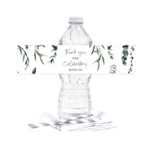 30入組婚禮貼紙礦物水瓶標籤