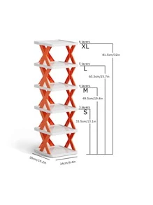 1入組PP鞋櫃，現代雙色多層鞋架收納架和地板儲物櫃 - 藍色 - 查看 8