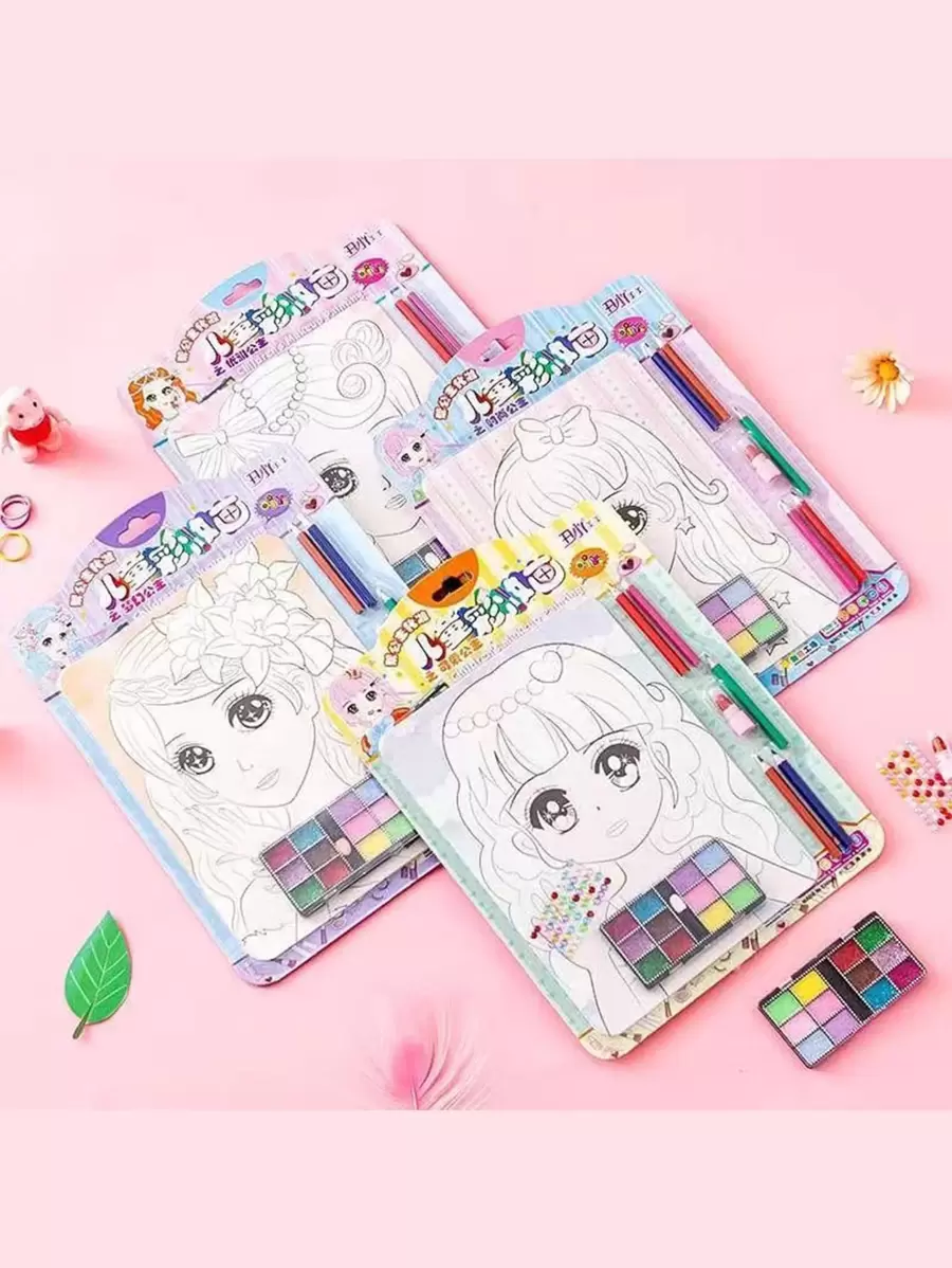 Zabawka do malowania makijażu, kreatywny zestaw do malowania akwarelami DIY Doodle